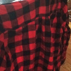 Old navy red and black plaid shirt